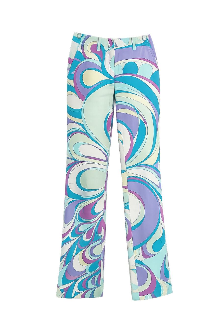 Emilio Pucci Firenze Pants Psychedelic Print Size 34